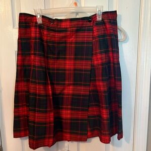 Plaid Red and Black Women's‎ Skirt